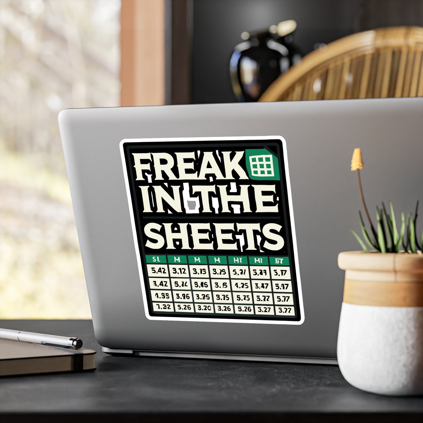 Freak In The Sheets - Spreadsheet Sticker for Laptop Sticker. Water Bottle Sticker, Vinyl Excel Decal - Spreadsheet Gift