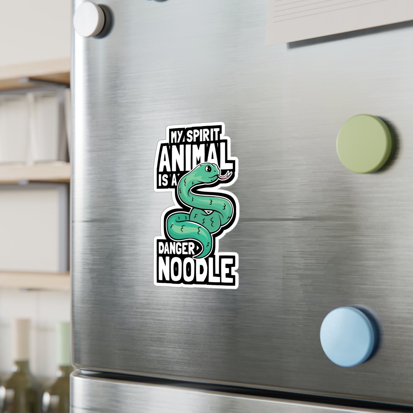 My Spirit Animal Is A Danger Noodle - Snakes Sticker for Laptop Sticker. Water Bottle Sticker, Vinyl Reptiles Decal - Snakes Gift