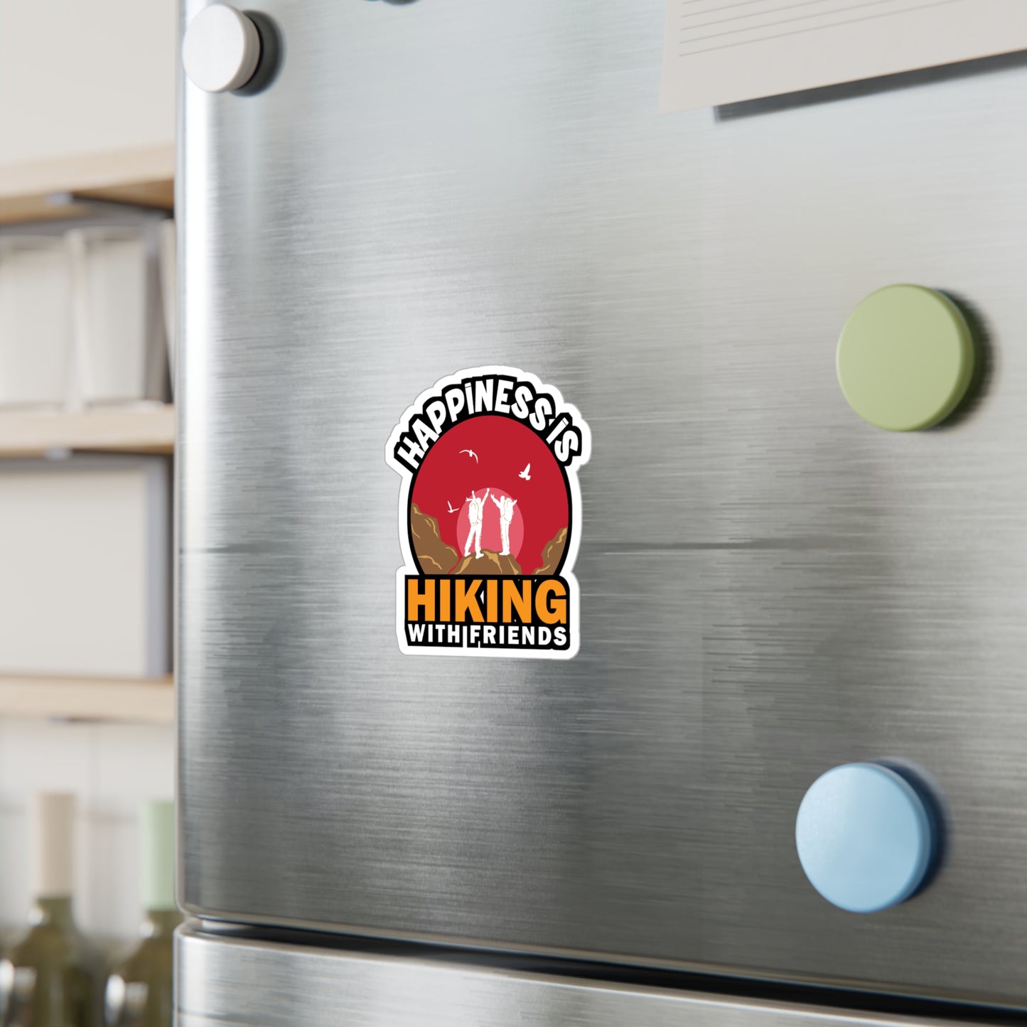 Hiking with Friends - Hiking Sticker for Laptop Sticker. Water Bottle Sticker, Vinyl Hiker quote Decal - Hiking Gift