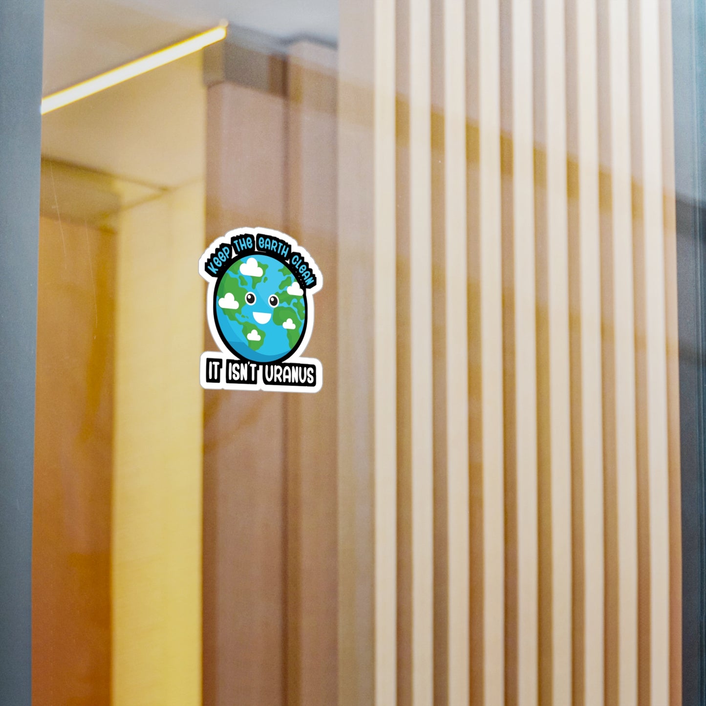 Keep the earth clean its not uranus - Astronaut Sticker for Wall, Laptop, Window, Truck, Car Astronaut Gift Vinyl Asteroid Decal Sticker