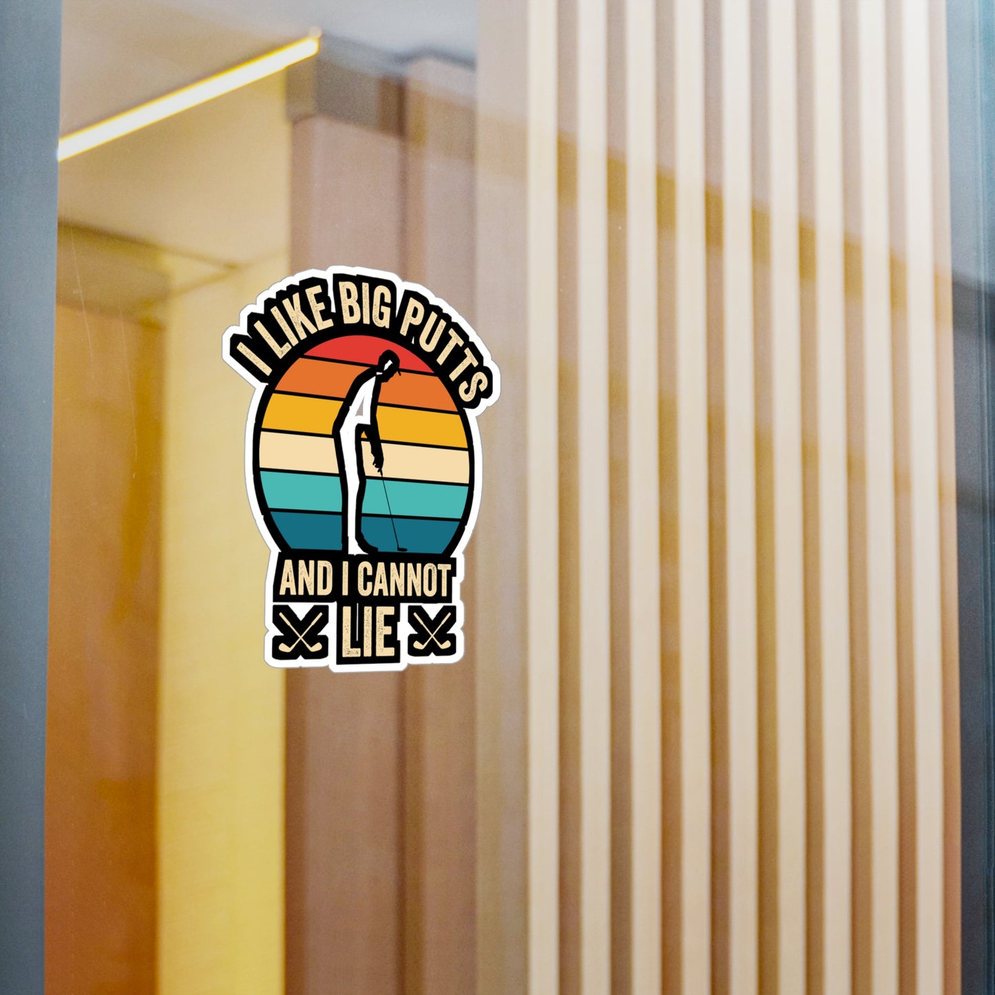 I Like Big Putts - Golf Sticker for Car Window Laptop Sticker. Water Bottle Sticker, Vinyl Golfing Decal, Golfer Sticker - Golf Gift