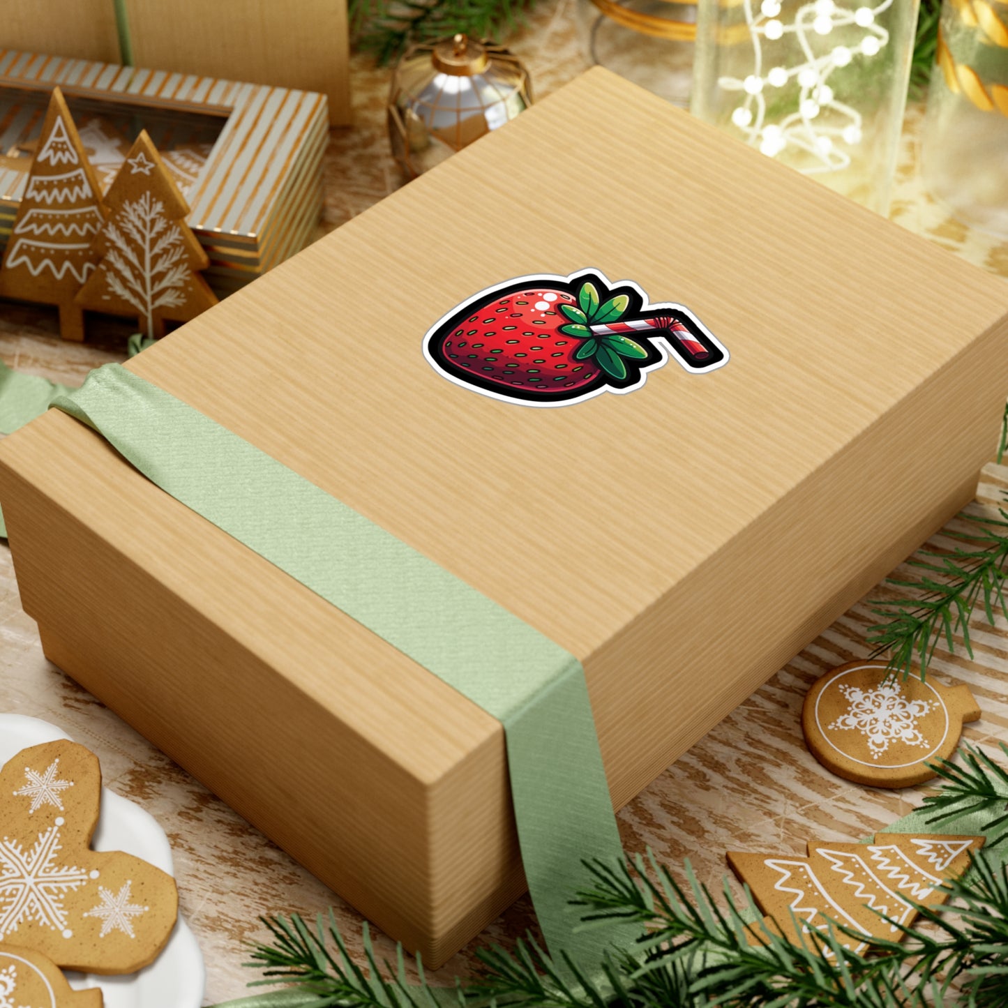 Strawberry Shake - Strawberry Sticker for Laptop Sticker. Water Bottle Sticker, Vinyl Fruits Decal - Strawberry Gift