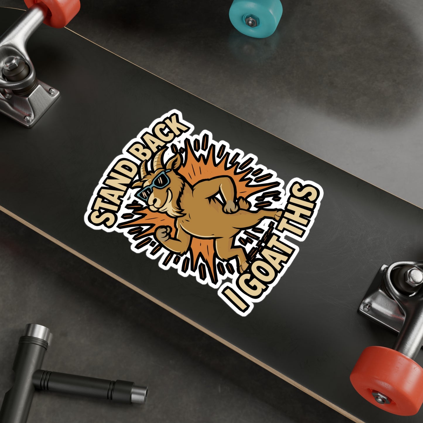 Stand Back I Goat This – Funny Goat Sticker for Car, Laptop, or Water Bottle | Vinyl Butthead Decal, Alpine Farm Gift