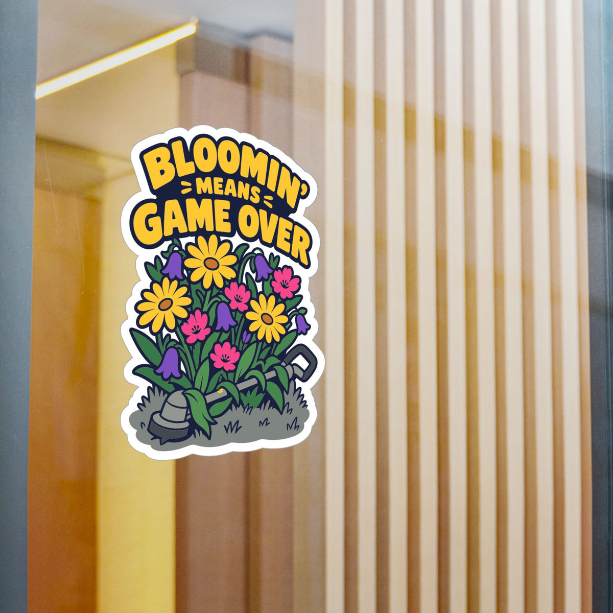 Plants Sticker - Bloomin Means Game Over, Dandelion decals for Nature Lovers and Friendship Gifts, Laptop & Water Bottle