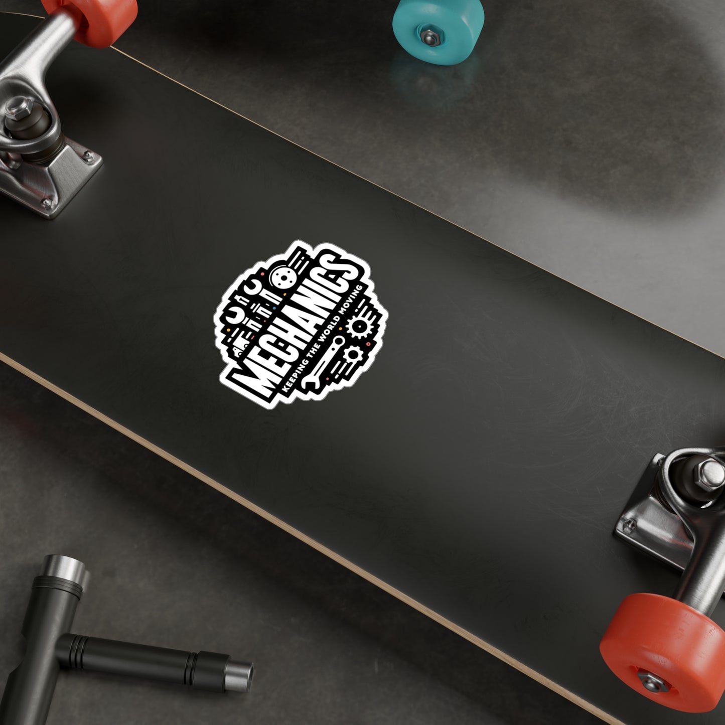 Mechanics Keeping the World Moving - Auto-mechanic Sticker for Laptop Sticker. Water Bottle Sticker, Vinyl Mechanic Decal - Auto-mechanic Gift