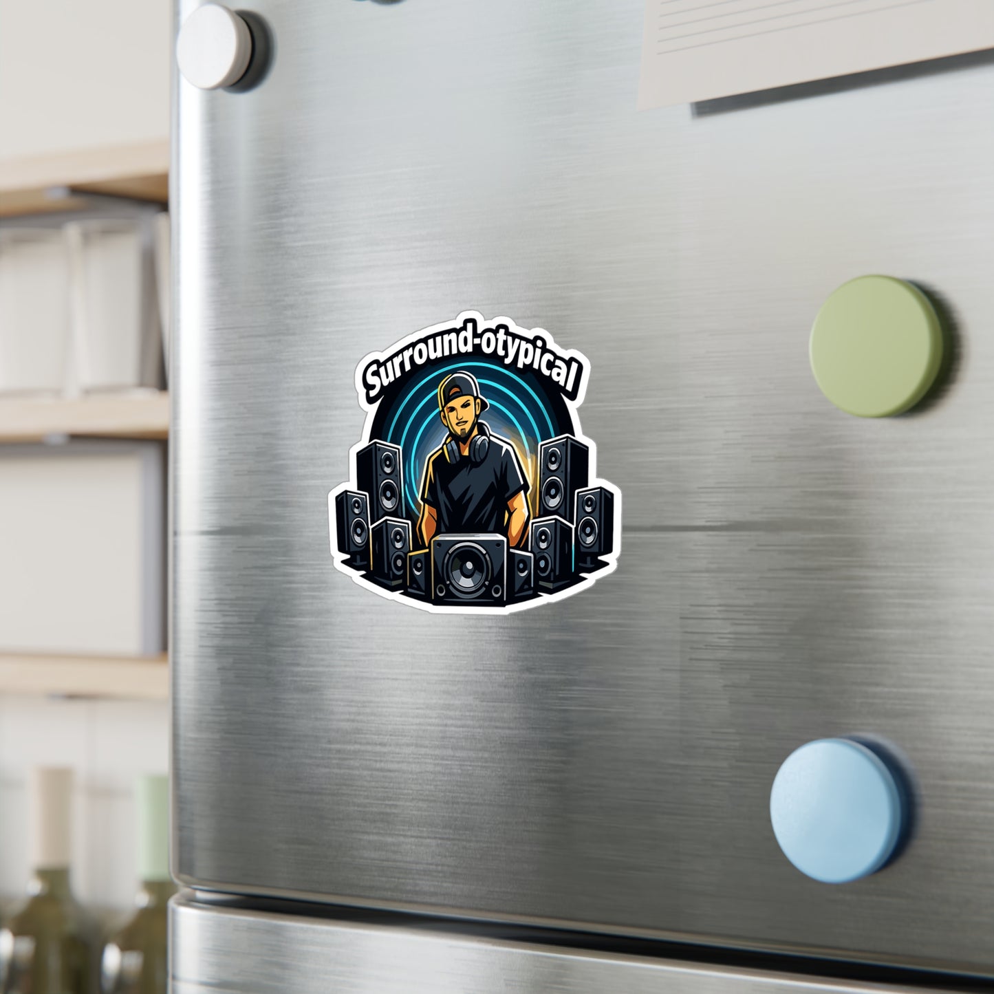 Audio Engineer Sticker Surround-otypical Funny Sound Engineer Vinyl decals Waterproof for Laptop, Water Bottle Audio Technician Monitor Humor
