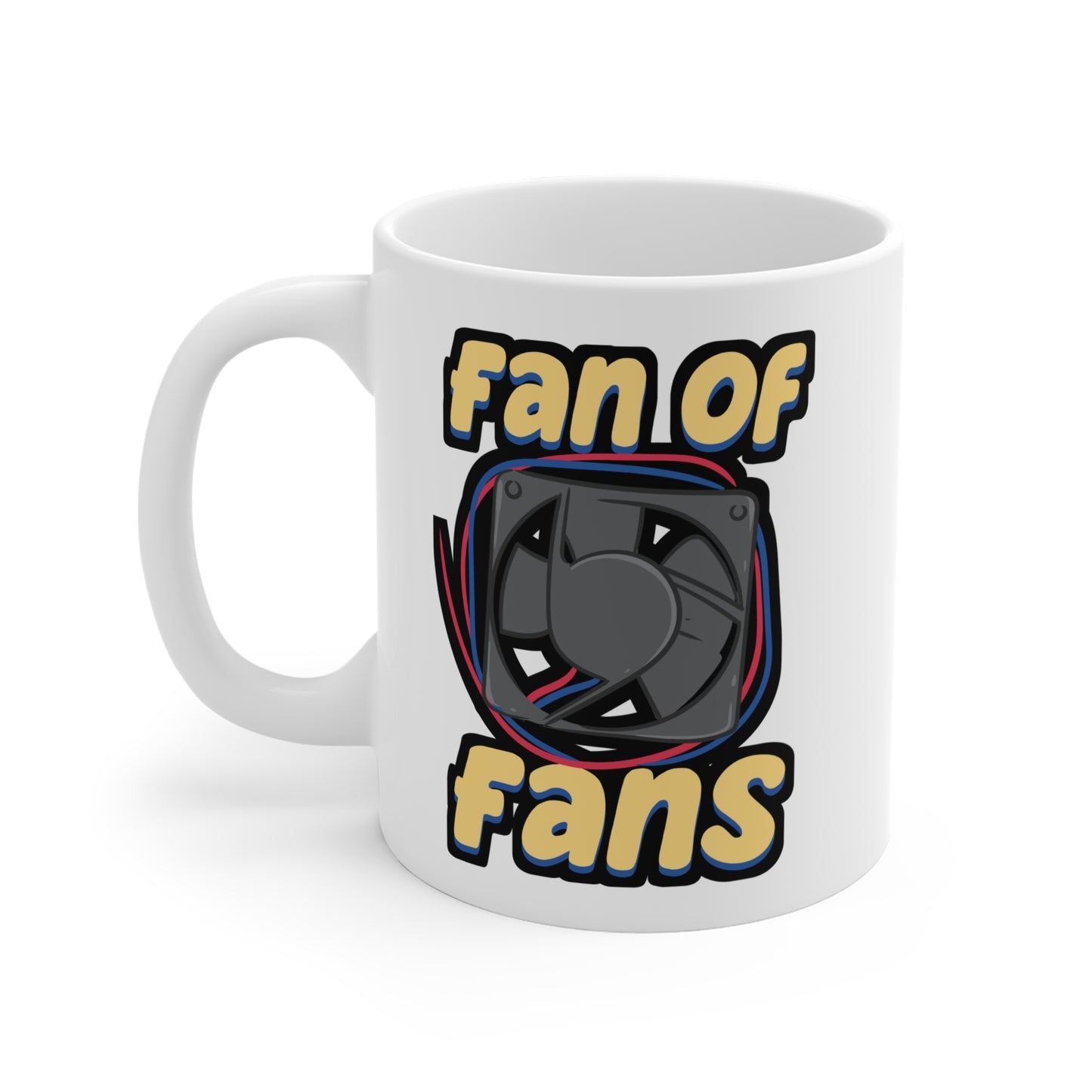 Fan Of Fans HVAC Tech - HVAC Mug for Coffee 11oz. HVAC Cup, White ceramic, Air-conditioner Mug, Ducts Tea Cup - HVAC Gift