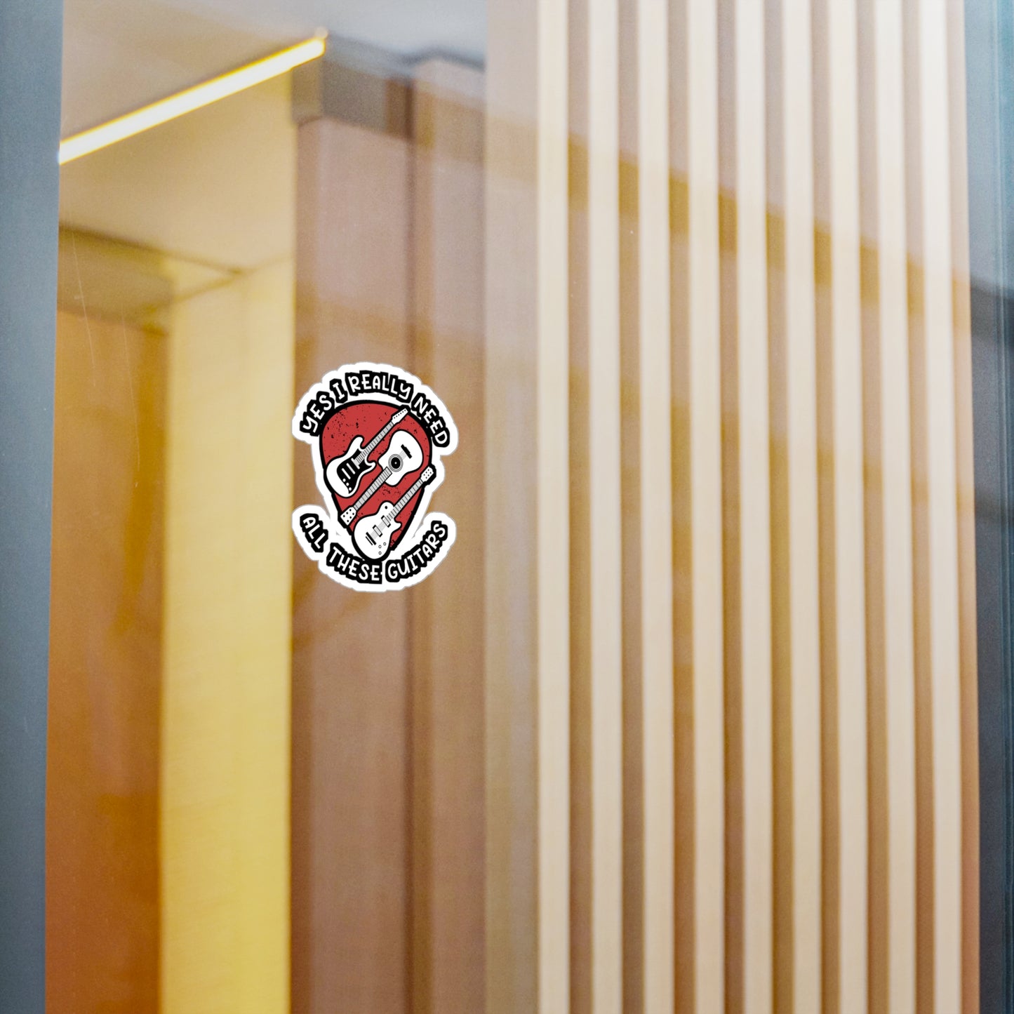 I Need All These Guitars | Guitar Sticker | Music Decals | Acoustic Laptop Sticker | Guitar Gift | Music Gift