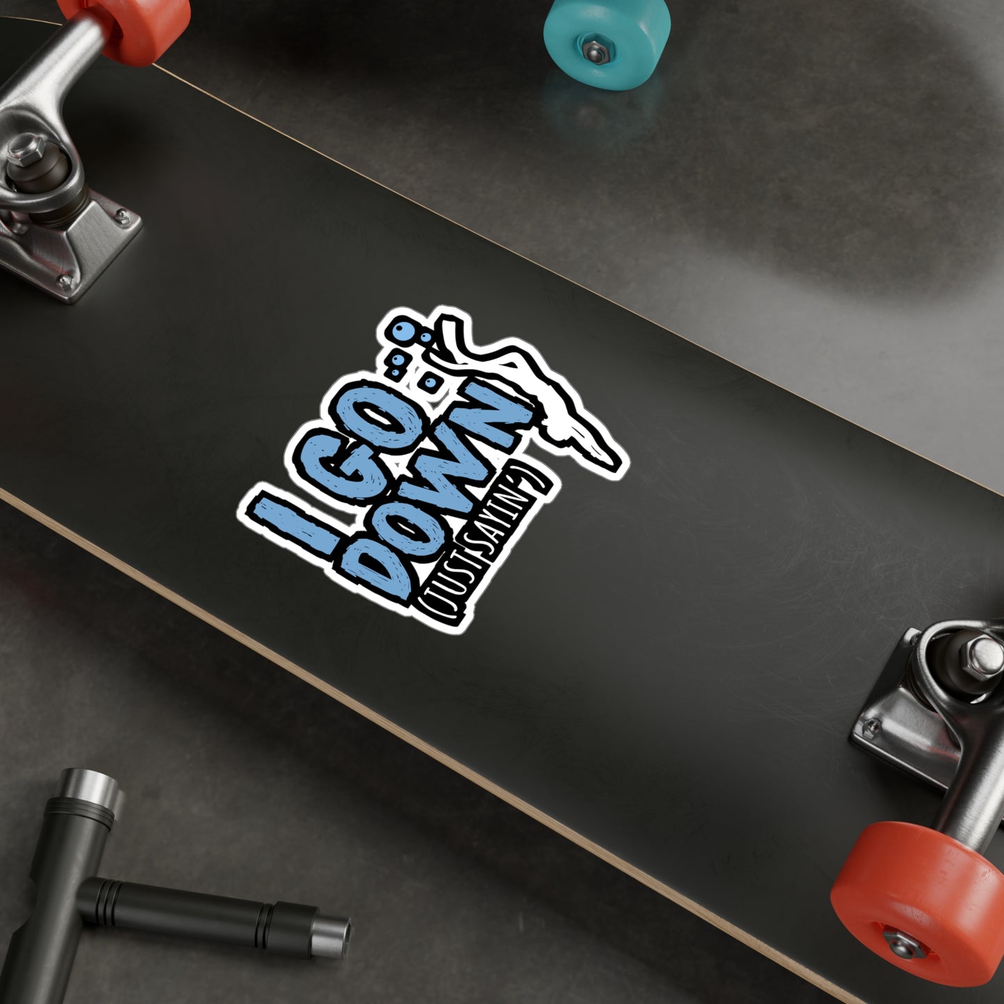 I Go Down - Diver Sticker for Car Window Laptop Sticker. Water Bottle Sticker, Vinyl Scuba-diving Decal, Scuba-diver Sticker - Diver Gift