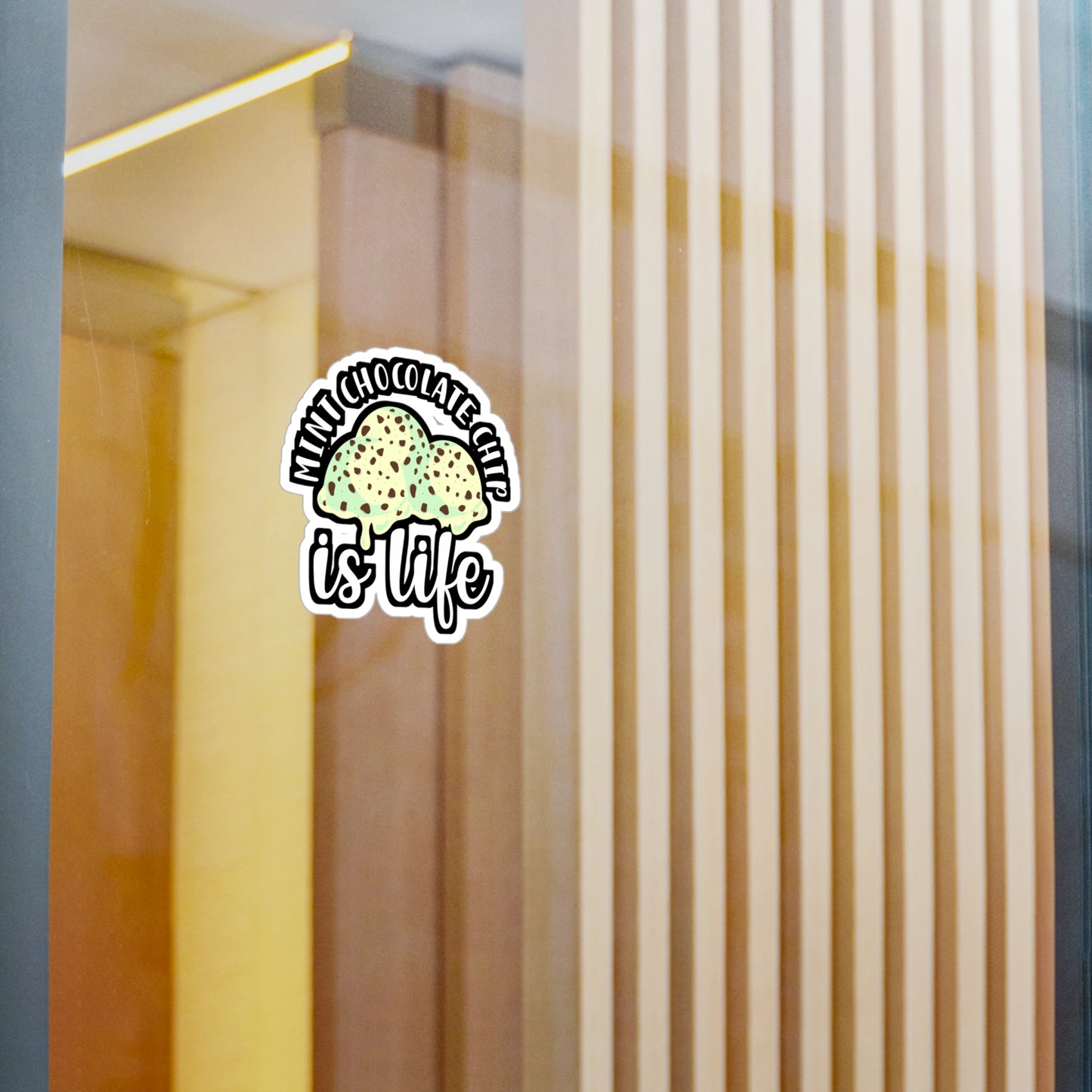 Mint Chocolate Chip Is Life | Icecream Sticker | Mint Decals | Chocolate Laptop Sticker | Icecream Gift | Mint Gift