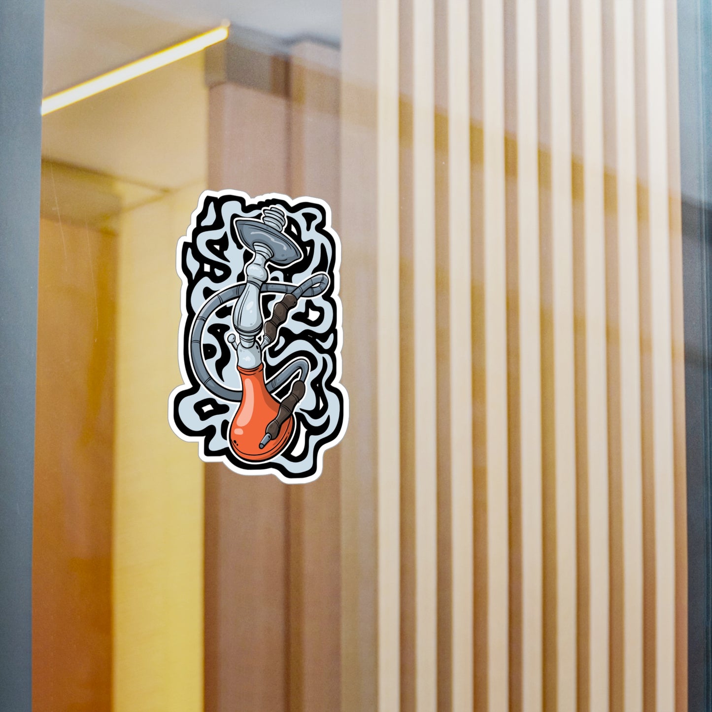 Hookah Shisha Waterpipe Narghile - Hookah Sticker for Laptop Sticker. Water Bottle Sticker, Vinyl Hose Decal - Hookah Gift