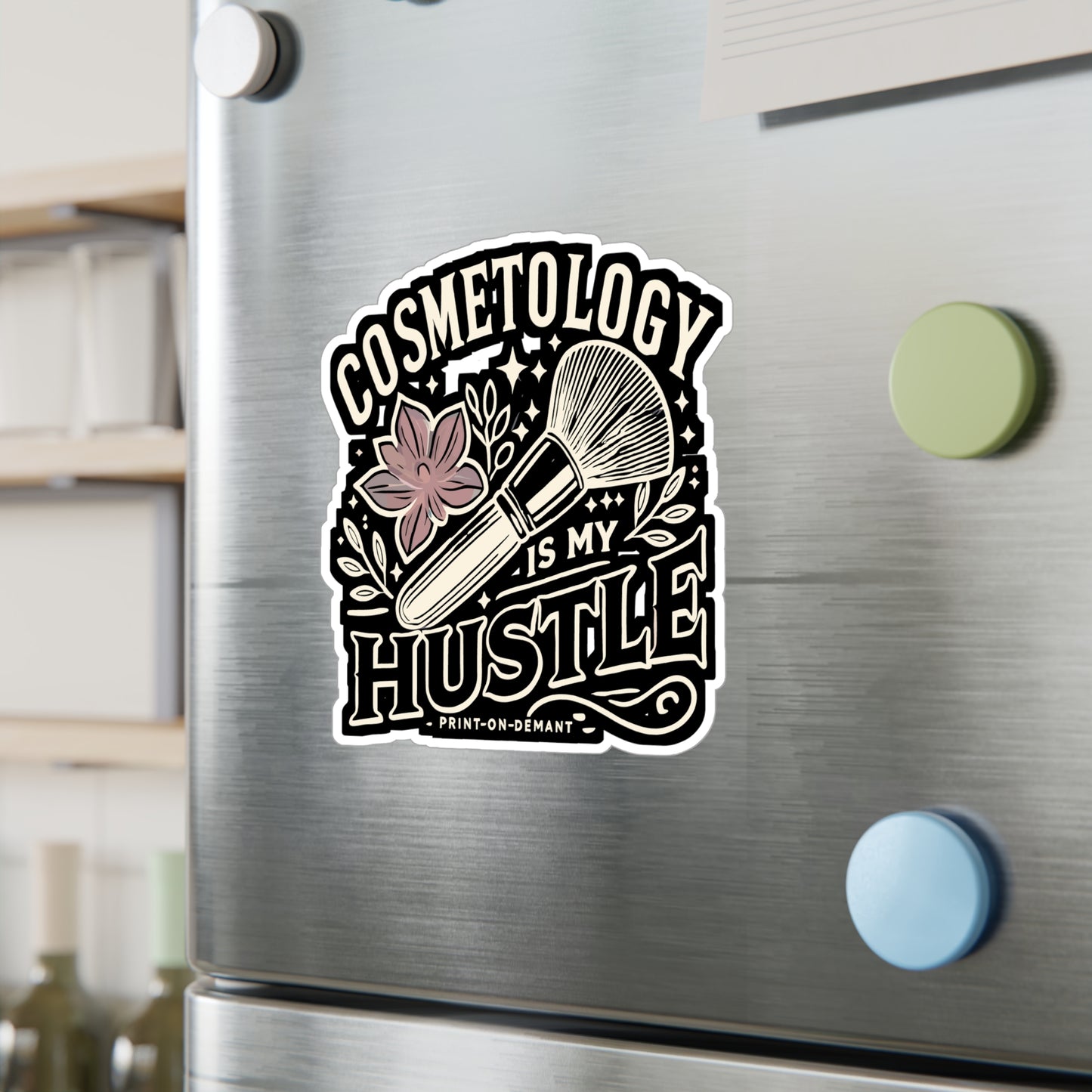 Cosmetology Is My Hustle - Cosmetology Sticker for Laptop Sticker. Water Bottle Sticker, Vinyl Beauty enthusiast Decal - Cosmetology Gift