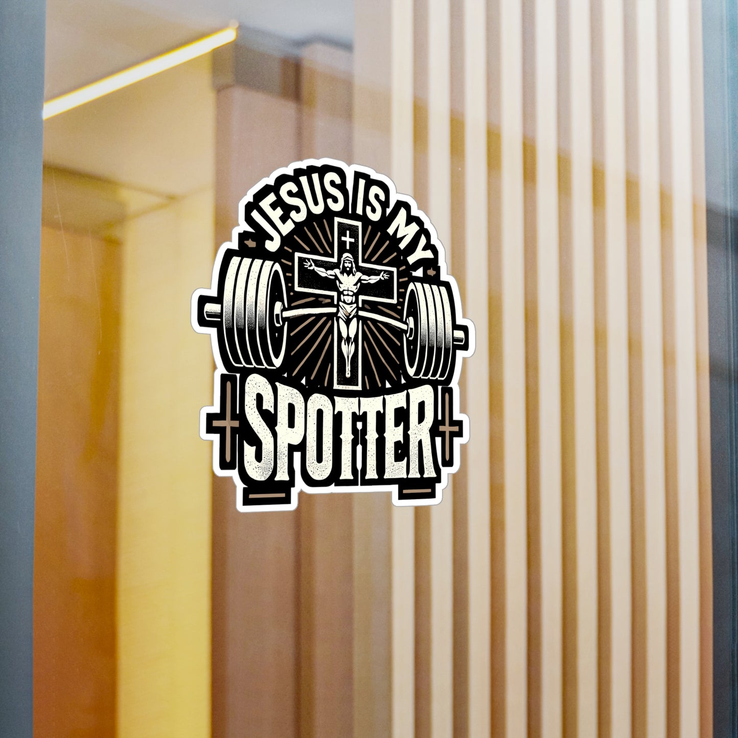 Jesus Is My Spotter - Jesus Sticker for Car Window Laptop Sticker. Water Bottle Sticker, Vinyl Spotter Decal, Faith Sticker - Jesus Gift