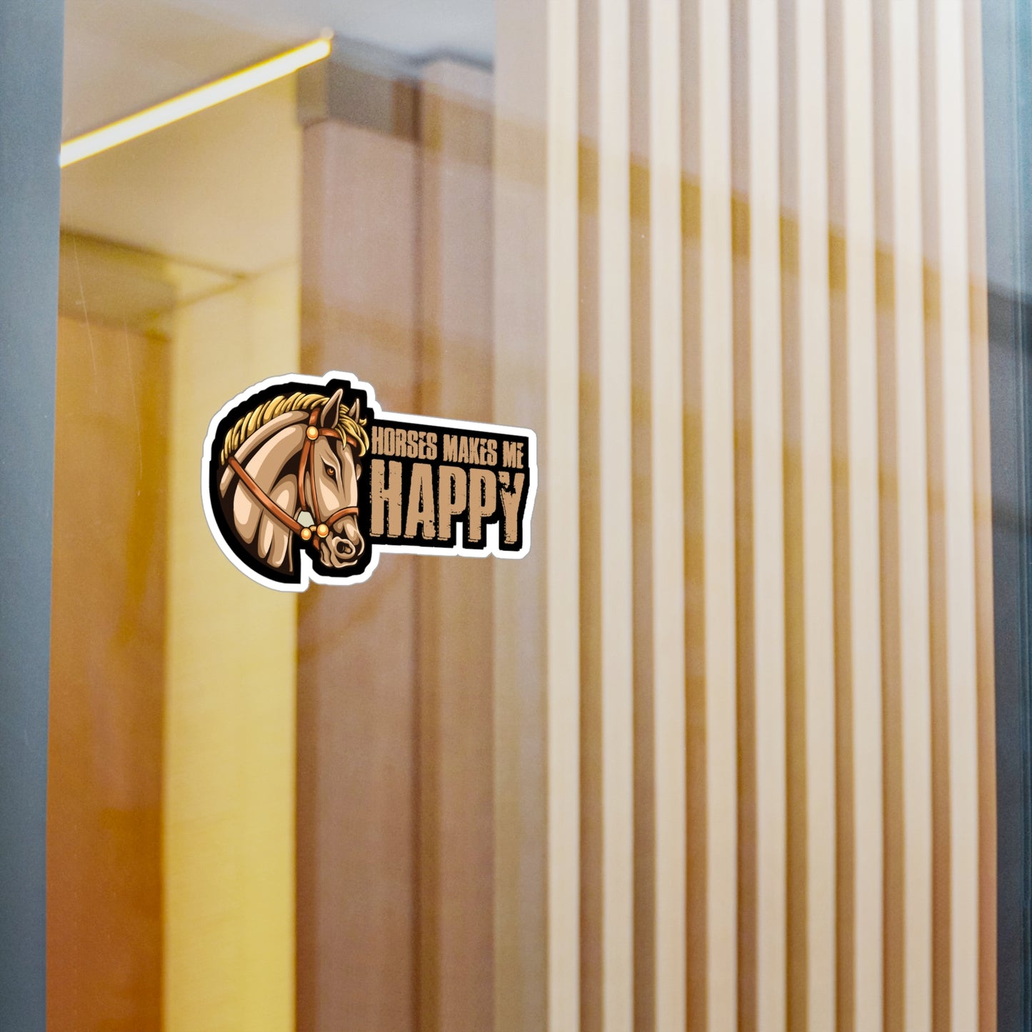 Horses makes me happy - Horse Sticker for Car Window Laptop Sticker. Water Bottle Sticker, Vinyl Horses Decal, Animal Sticker - Horse Gift