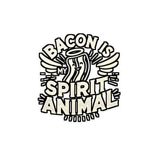 Bacon Is My Spirit Animal – Vinyl Sticker for Laptop or Water Bottle | Funny Bacon Lover Gift, Spirit Animal Decal