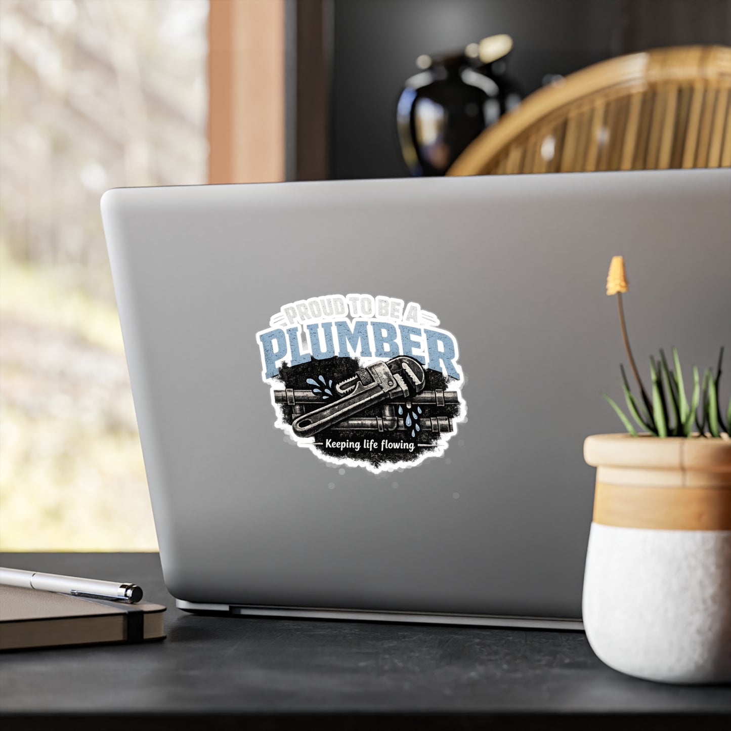 Plumber Sticker Proud to be a Plumber Waterproof Vinyl Decals for Laptop, Water Bottle, Pipefitter Plumbing Steamfitter Gift