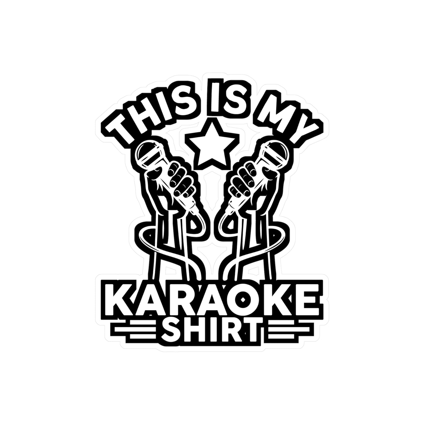 Paraoke Party Singing  - Karaoke Sticker for Laptop Sticker. Water Bottle Sticker, Vinyl Karaoke party Decal - Karaoke Gift