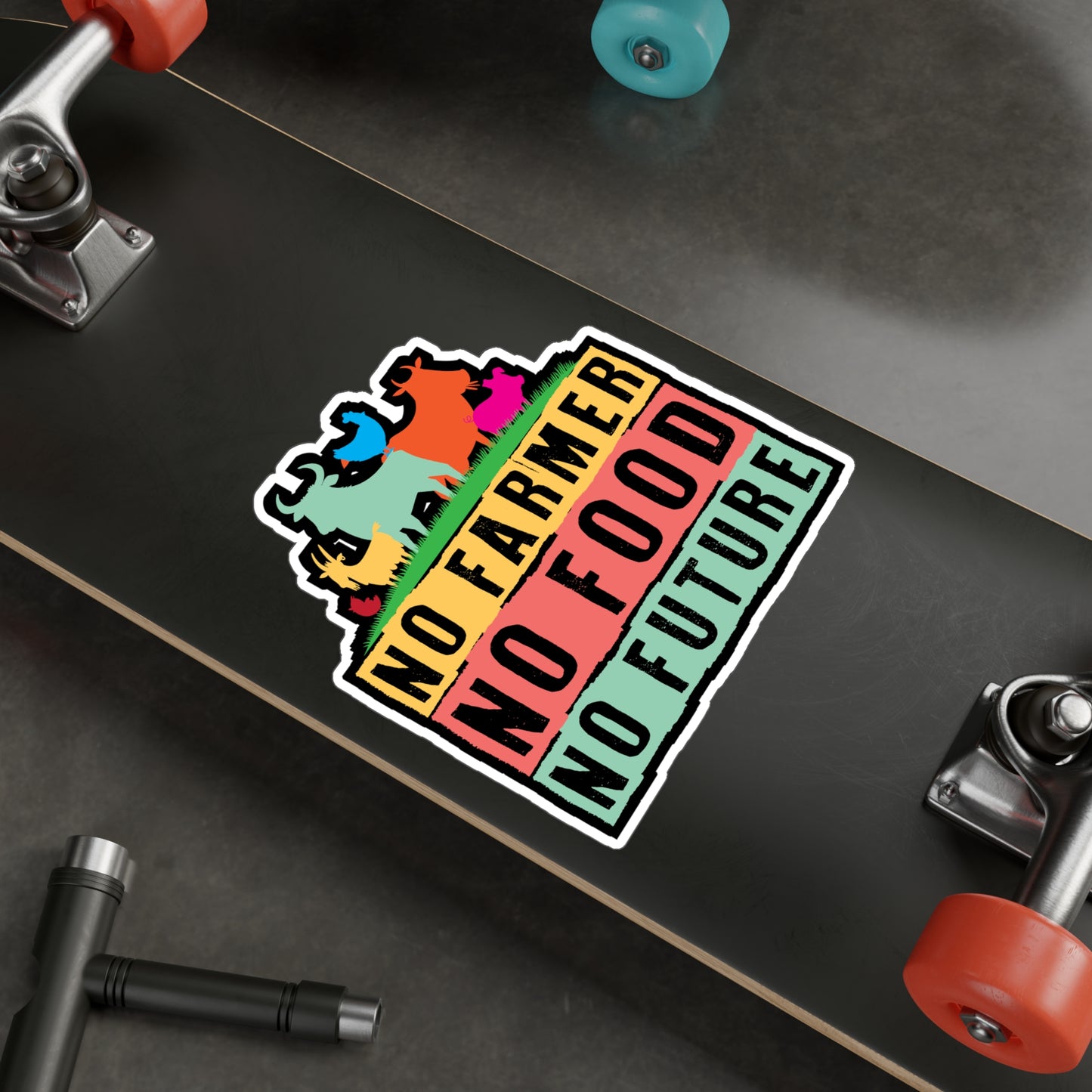 Nor Farmer No Food - Farmer Sticker for Car Window Laptop Sticker. Water Bottle Sticker, Vinyl Farm Decal, Farming Sticker - Farmer Gift