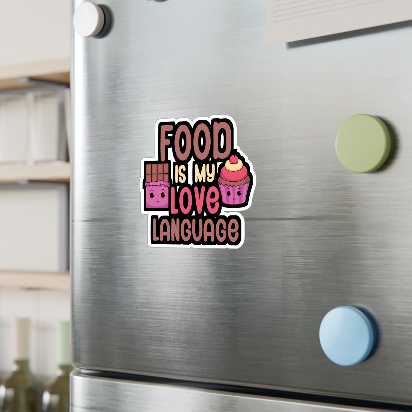 Food is my love language - Gift Sticker for Car, Wall, Laptop, Window, Truck Gift Gift Vinyl Chef Decal Sticker