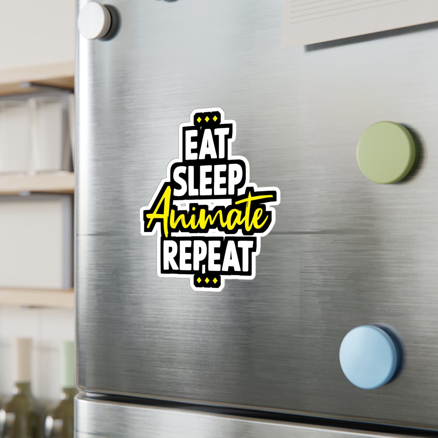 Eat Sleep Animate Repeat - Animation Sticker for Laptop Sticker. Water Bottle Sticker, Vinyl Animator Decal - Animation Gift