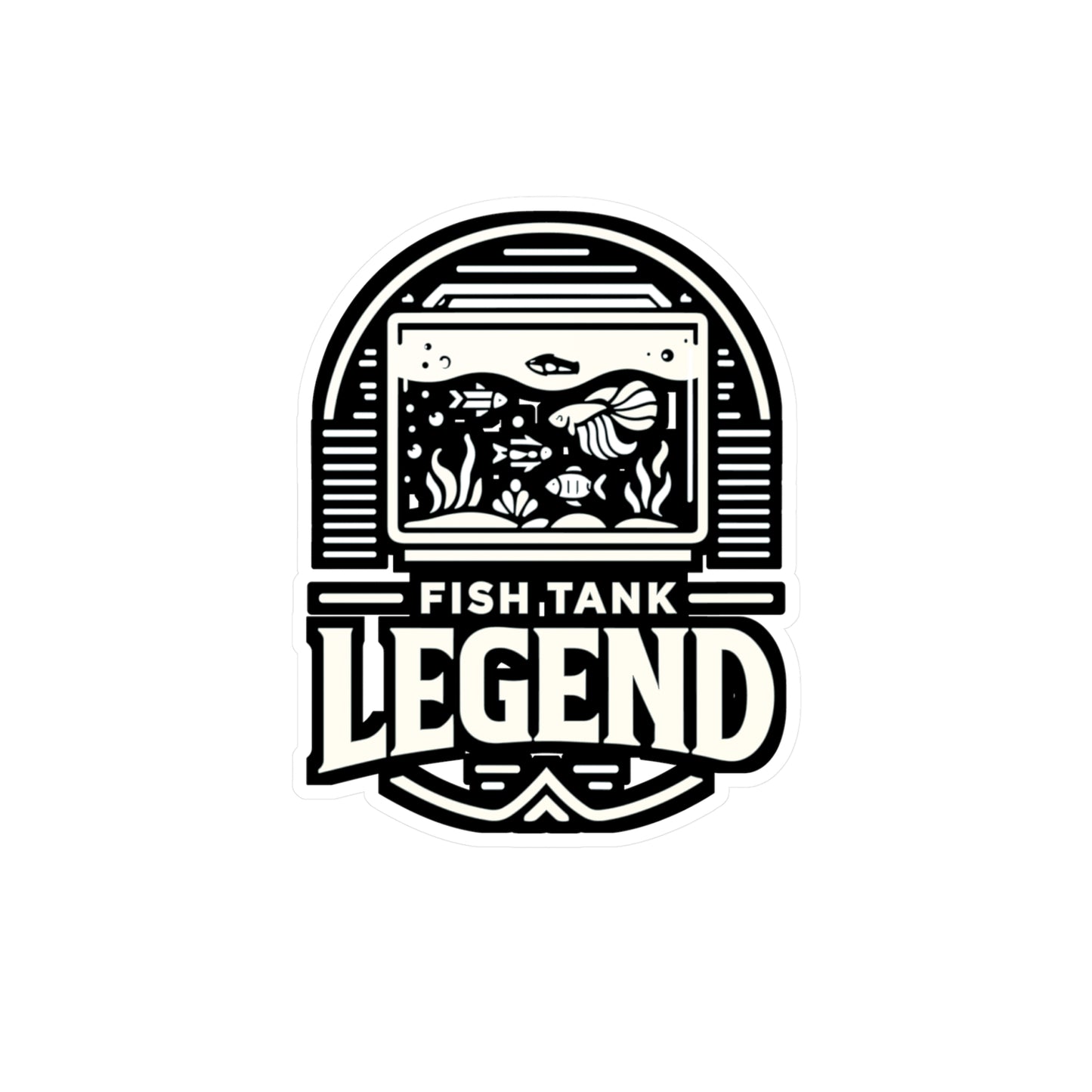 Fish Tank Legend - Aquarist Sticker for Laptop Sticker. Water Bottle Sticker, Vinyl Aquarium Decal - Aquarist Gift