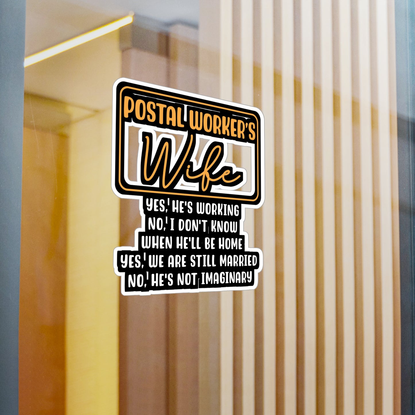 Postal Worker's Wife | Postal worker Sticker | Funny postal worker Decals | Postal worker Gift