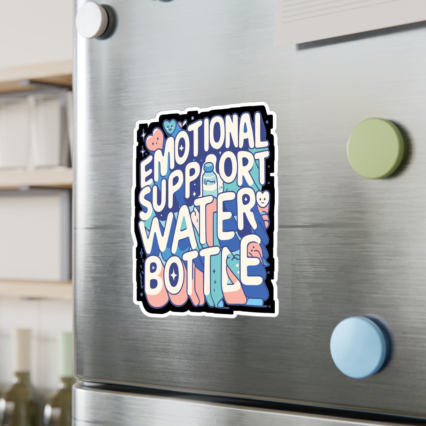 Emotional Support Water Bottle - Support Sticker for Laptop Sticker. Water Bottle Sticker, Vinyl Emotional Decal - Support Gift