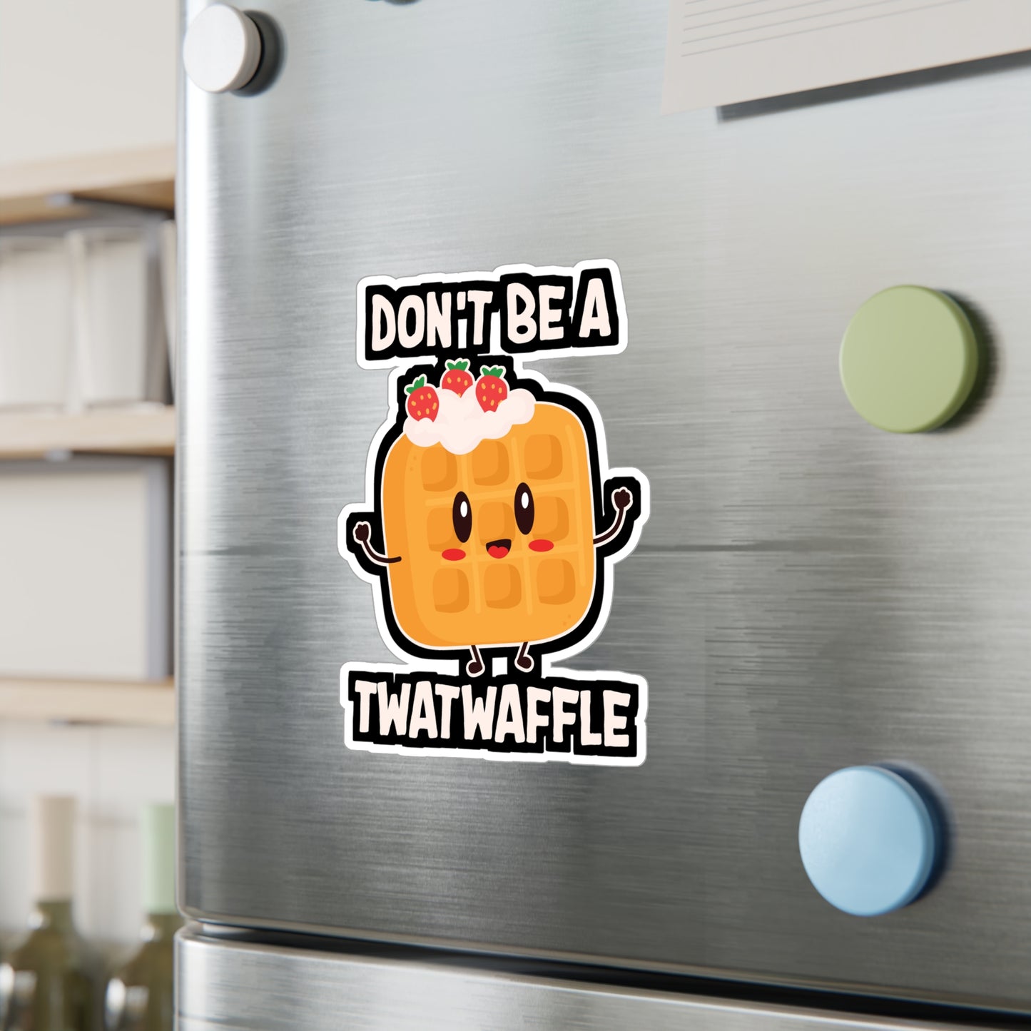 Don't Be A Twatwaffle Baking | Waffles Sticker | Pancakes Decals | Breakfast Laptop Sticker | Waffles Gift | Pancakes Gift