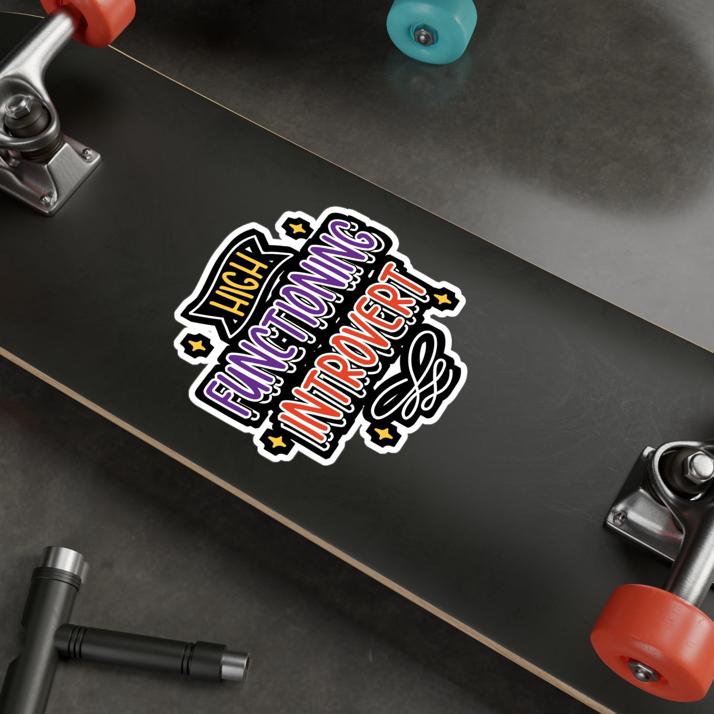 High Functioning Introvert - Introvert Sticker for Laptop Sticker. Water Bottle Sticker, Vinyl Antisocial Decal - Introvert Gift