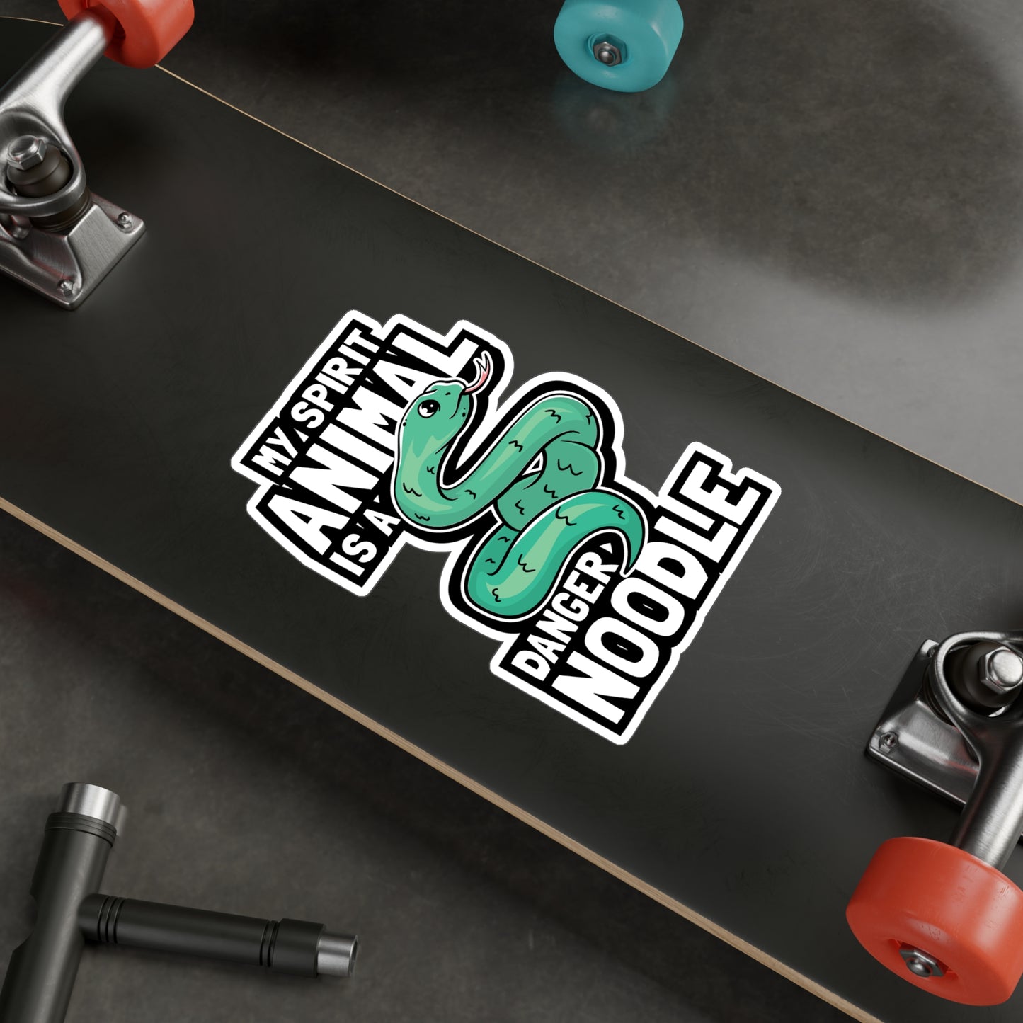 My Spirit Animal Is A Danger Noodle - Snakes Sticker for Laptop Sticker. Water Bottle Sticker, Vinyl Reptiles Decal - Snakes Gift