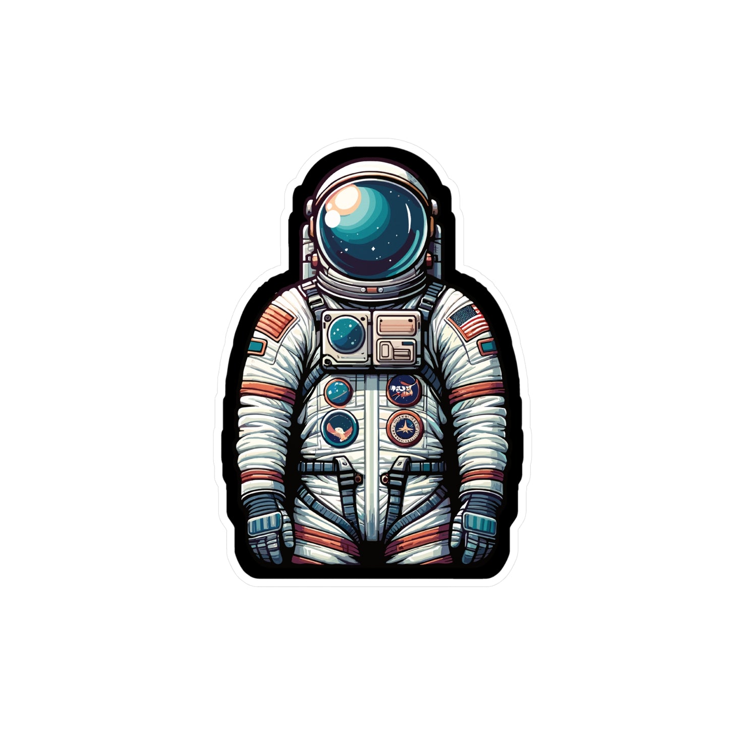 Astronaut - Space Sticker for Car Window Wall Laptop Sticker. Water Bottle Sticker, Vinyl Astronaut Decal, Cosmos Sticker - Space Gift