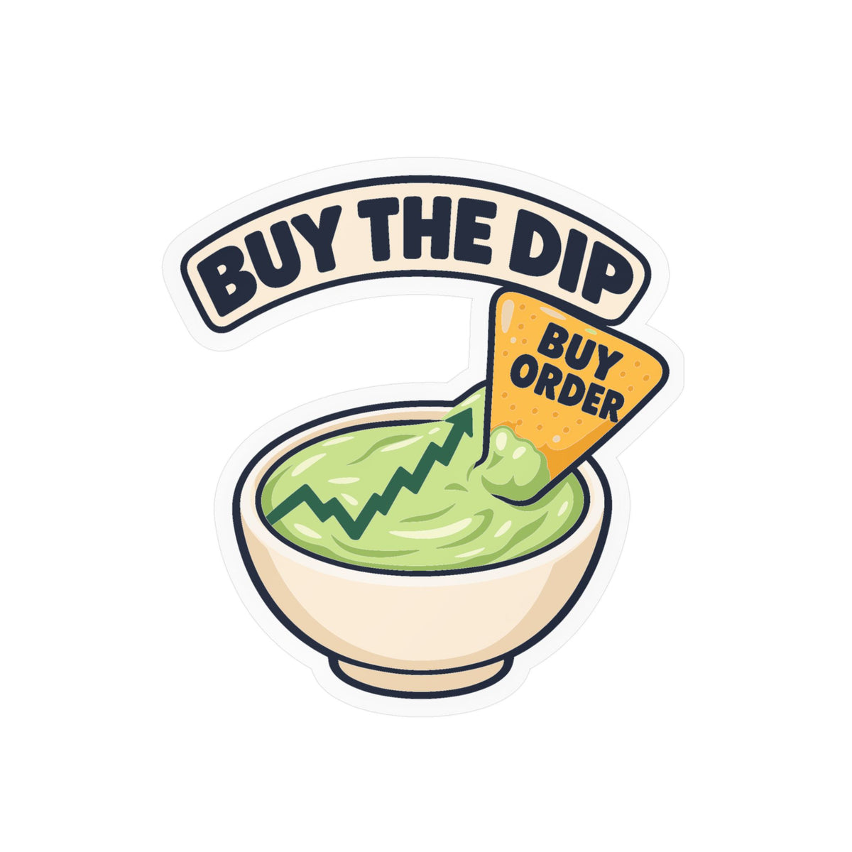 Day Trading Sticker - Buy the Dip Design for Stock Market and Forex Traders, Laptop and Water Bottle Decals