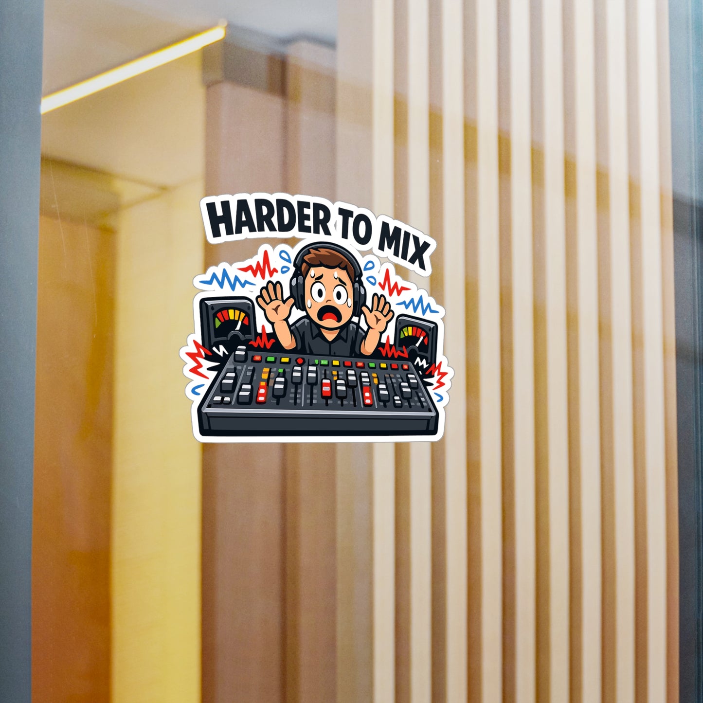 Karaoke Sticker Harder to mix Music Beer Booze Humor Decals, Waterproof Vinyl for Laptop, Water Bottle