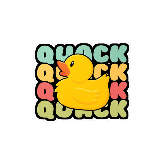 Quack Duck - Quack Sticker for Car Window Laptop Sticker. Water Bottle Sticker, Vinyl Rubber duck Decal, Geeky Sticker - Quack Gift