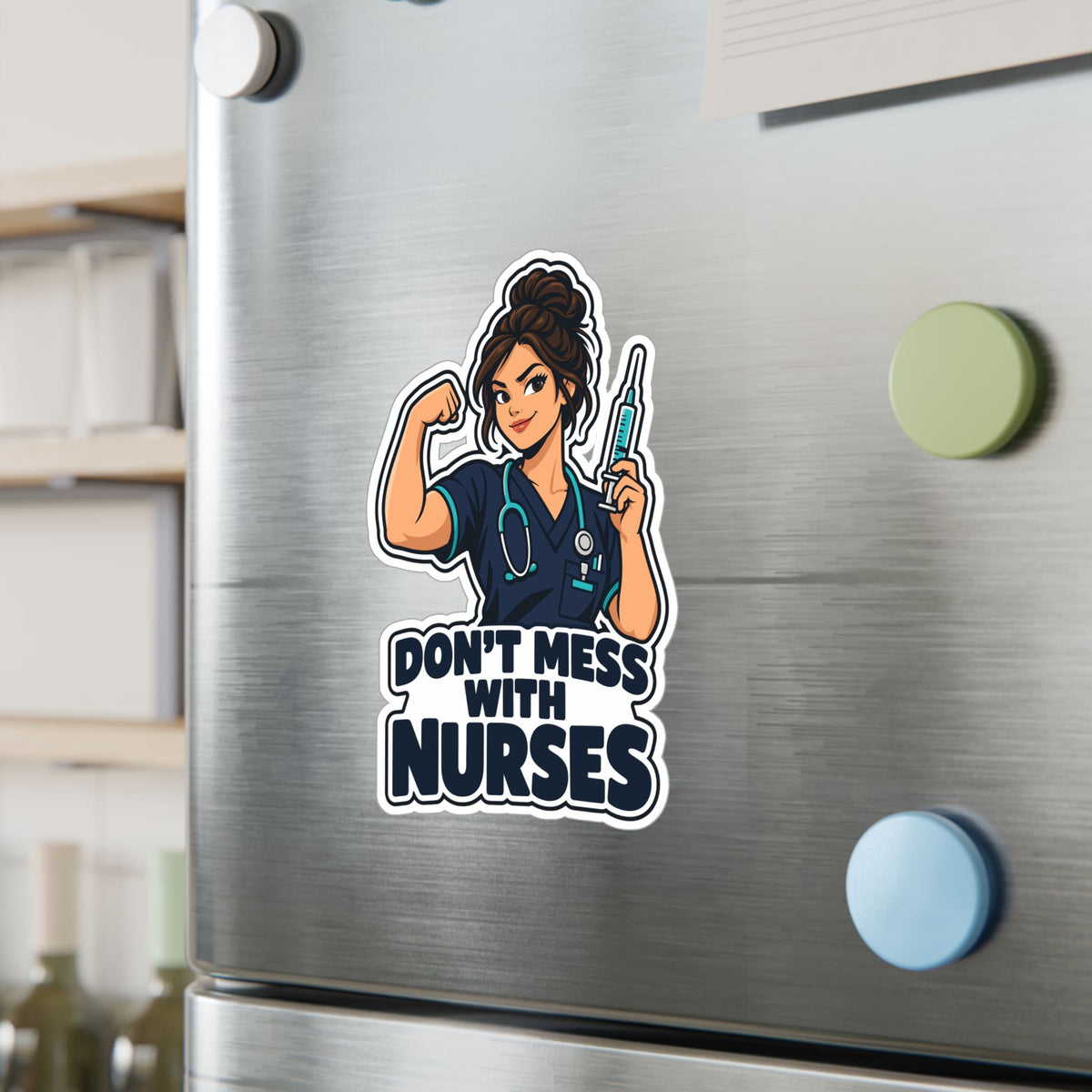 Nurse Sticker Don’t Mess With Nurses Vinyl Decals for Laptop, Water Bottle, Waterproof Gift for Nursing Student Graduation