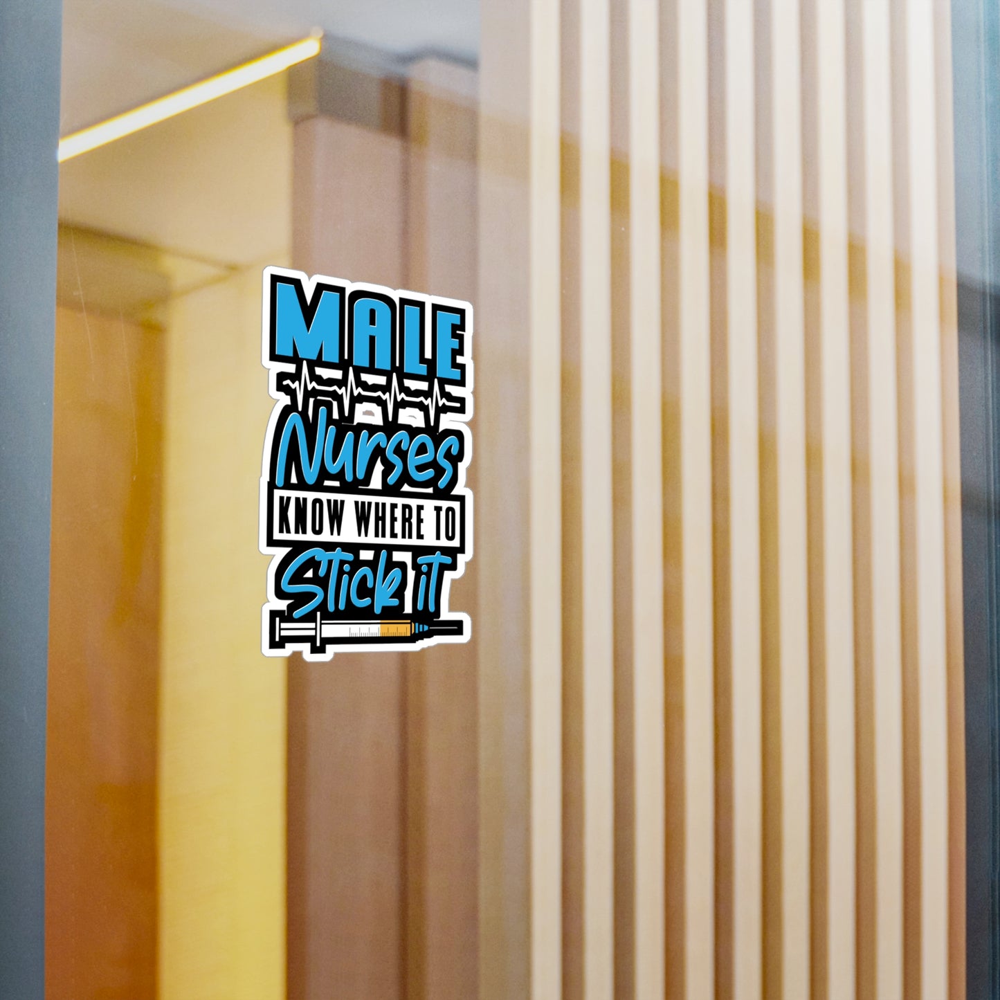 Know Where To Stick It Male Nurse | Bearded Sticker | Nurse Decals | Murse Laptop Sticker | Bearded Gift | Nurse Gift