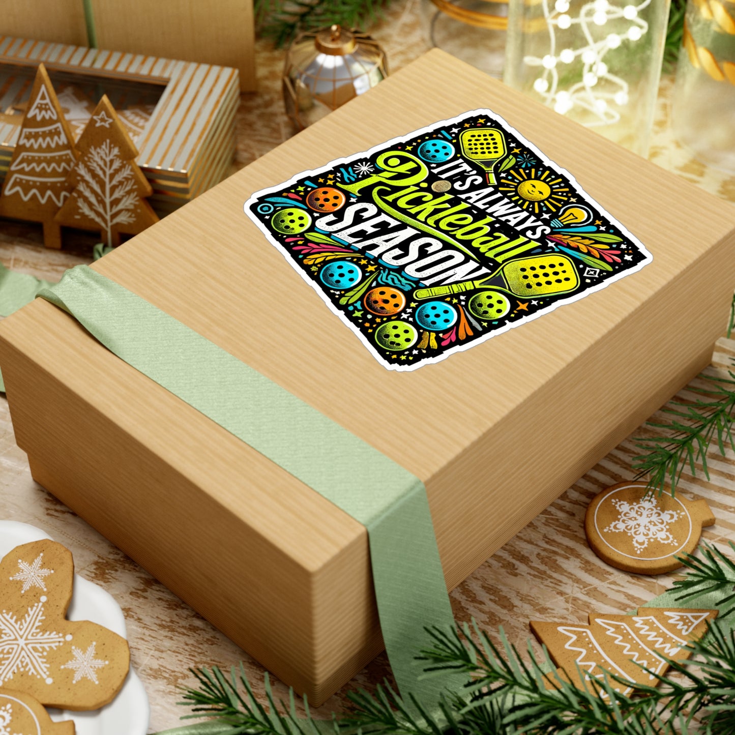 It's Always Pickleball Season - Pickleball Sticker for Laptop Sticker. Water Bottle Sticker, Vinyl Dink Decal - Pickleball Gift