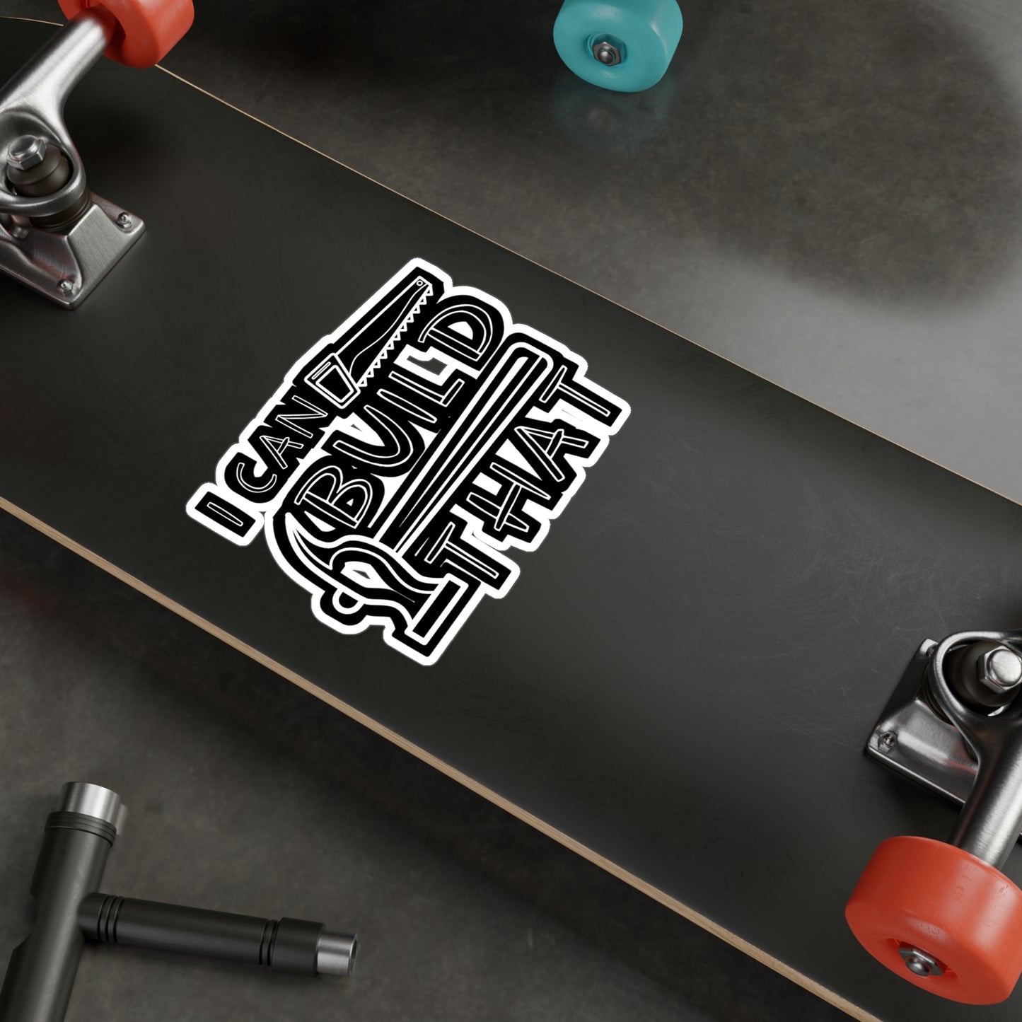 I Can Build That - Carpenter Sticker for Wall, Laptop, Window, Truck, Car Carpenter Gift Vinyl Hard hat Decal Sticker