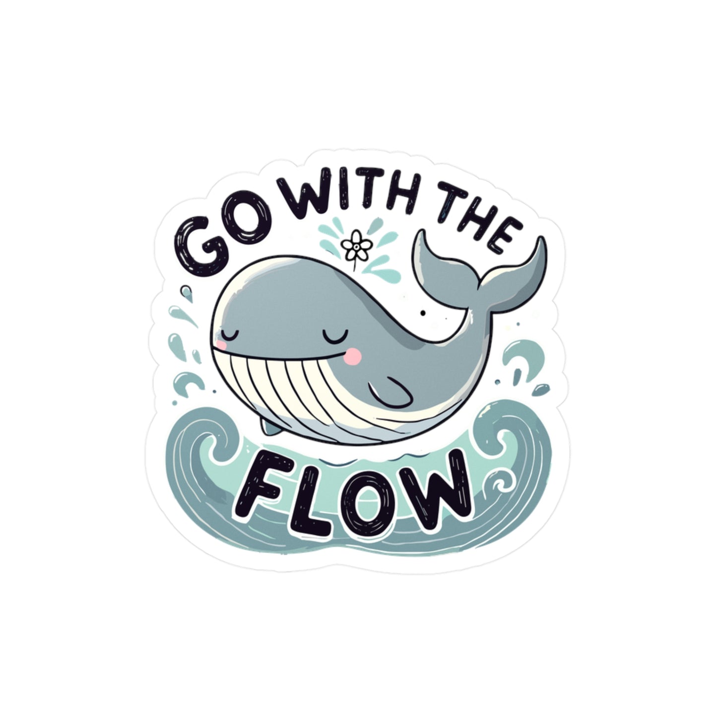 Plumber Sticker Go with the flow Funny Plumbing Vinyl Waterproof Decals for Laptop Water Bottle Pipefitter Steamfitter Gift