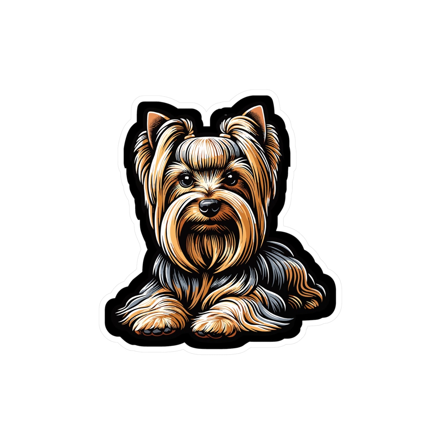 Yorkshire Terrier - Yorkshire Sticker for Car Window Laptop Sticker. Water Bottle Sticker, Vinyl Terrier Decal, Toy Sticker - Yorkshire Gift