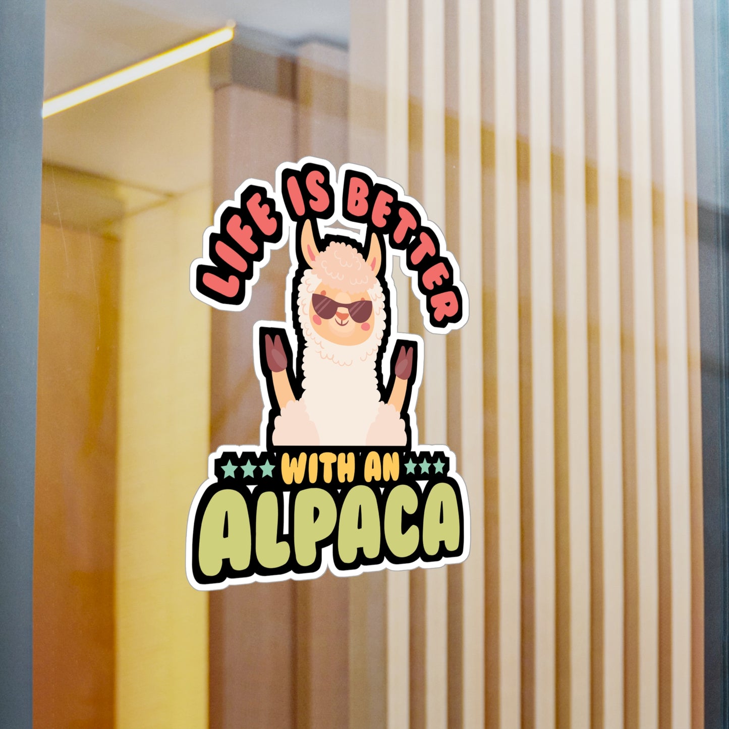 Life is Better With an Alpaca - Alpaca Sticker for Laptop Sticker. Water Bottle Sticker, Vinyl Alpacas Decal - Alpaca Gift