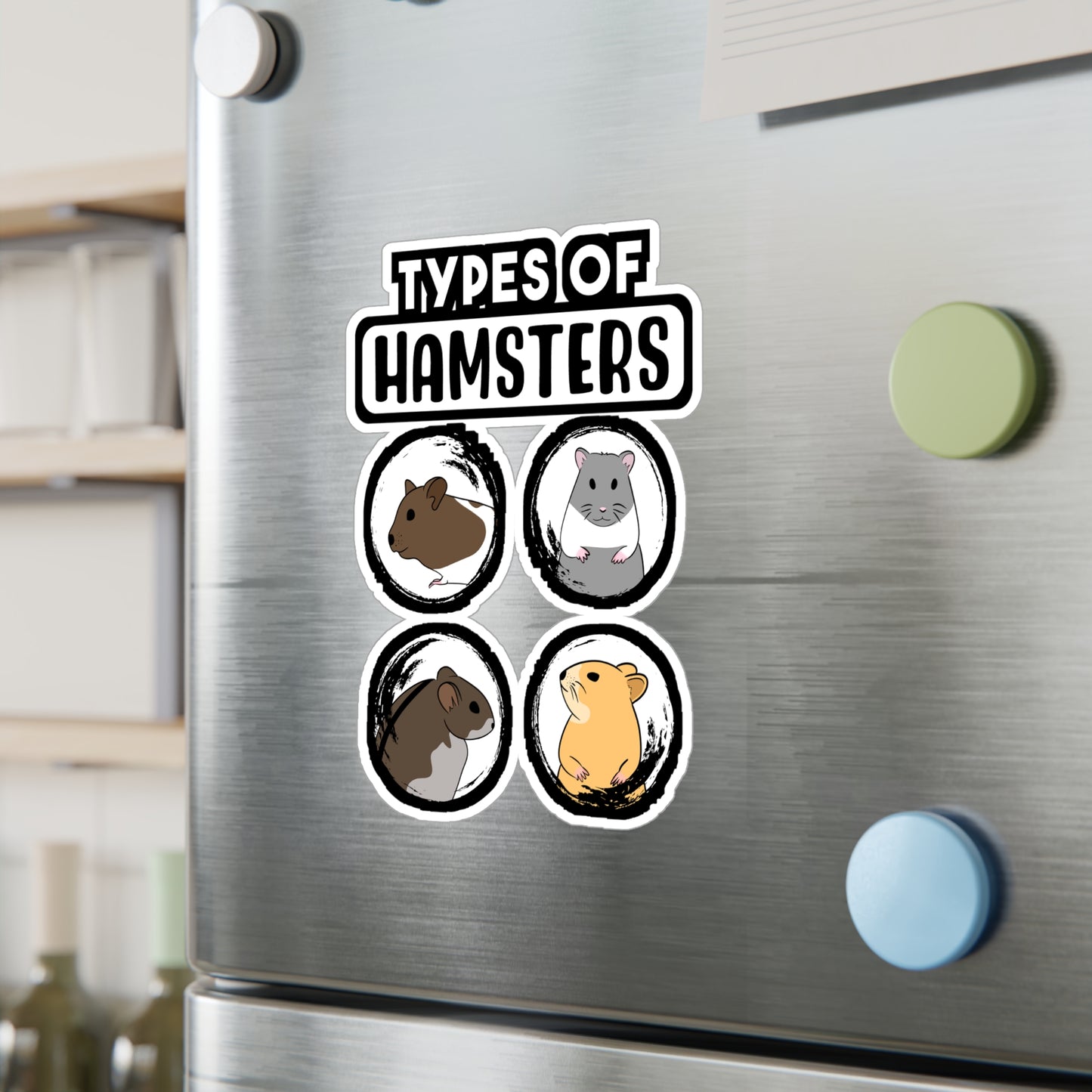 Types Of Hamsters | Hamster Sticker | Guinea pig Decals | Hamster Laptop Sticker | Hamster Gift | Guinea pig Gift