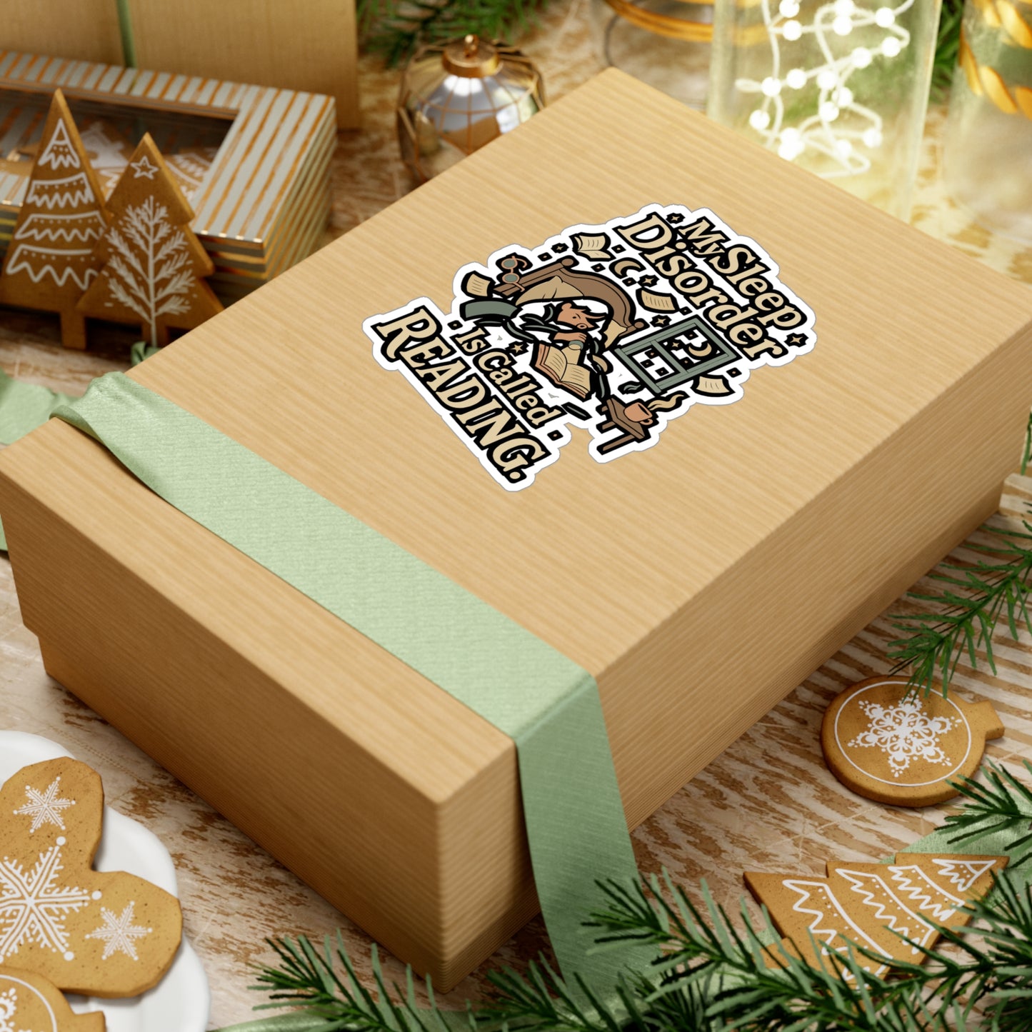 Reading Sticker – "My Sleep Disorder Is Called Reading" Vinyl Decal for Book Lovers, Laptop, Water Bottle, Waterproof Literature Gift