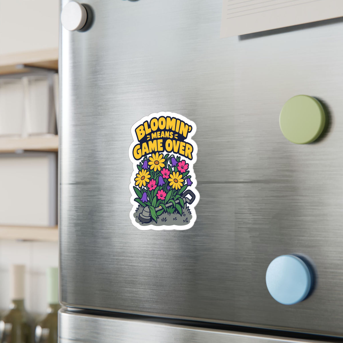 Plants Sticker - Bloomin Means Game Over, Dandelion decals for Nature Lovers and Friendship Gifts, Laptop & Water Bottle