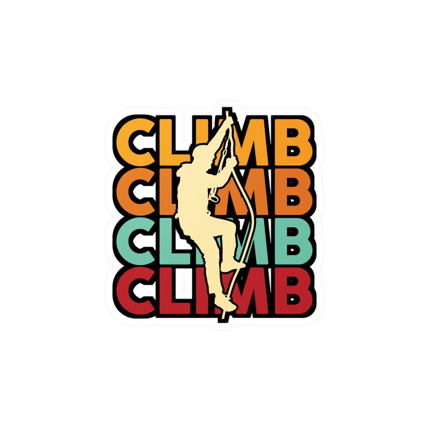 Climb - Climbing Sticker for Car Window Laptop Sticker. Water Bottle Sticker, Vinyl Bouldering Decal, Climber Sticker - Climbing Gift