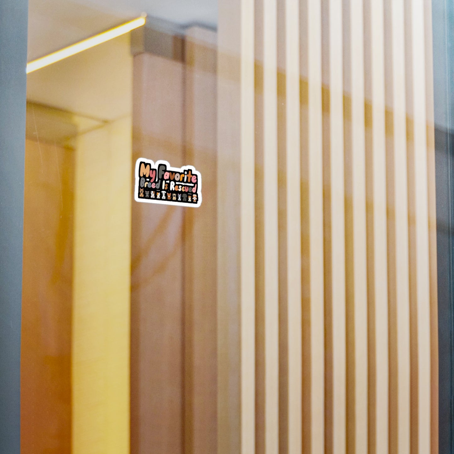 My Favorite Breed is Rescued - Animal-rescue Sticker for Car, Wall, Laptop, Window, Truck Animal-rescue Gift Vinyl Foster Decal Sticker