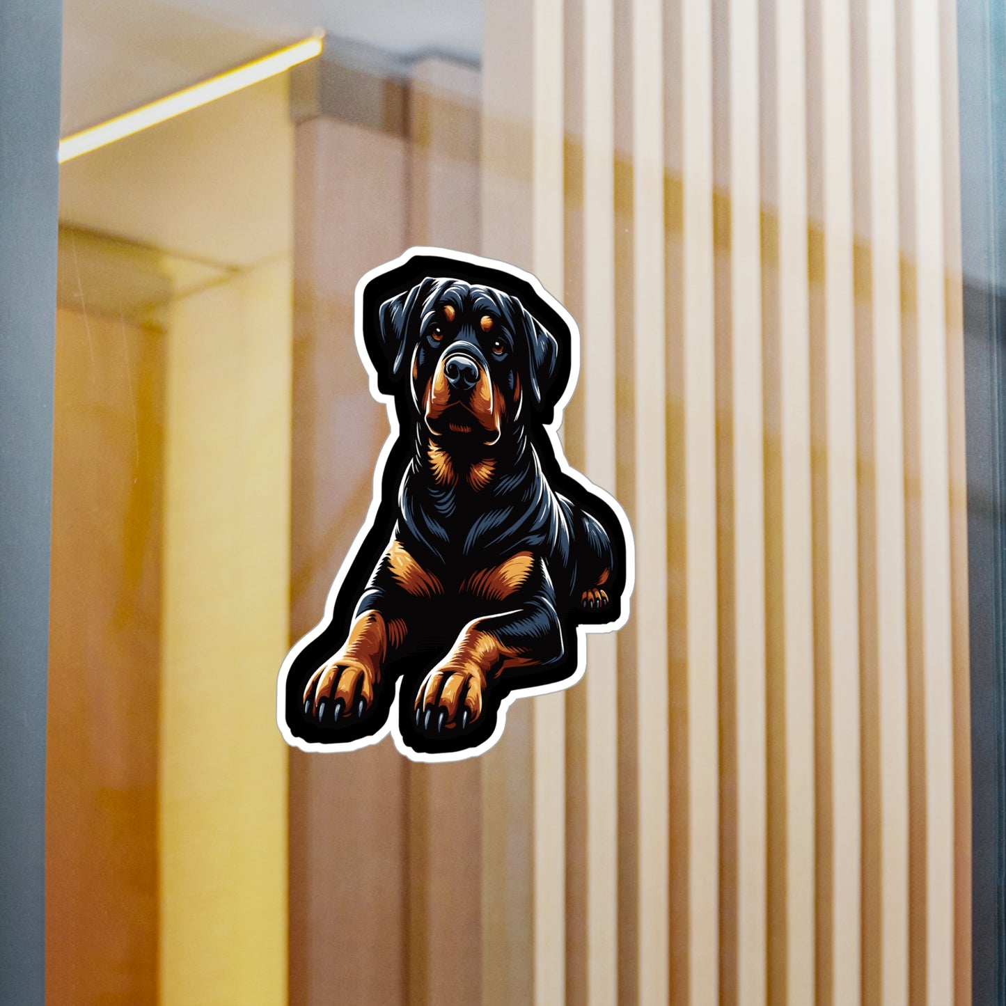 Rottweiler - Rottweiler Sticker for Car Window Laptop Sticker. Water Bottle Sticker, Vinyl Guard Decal, Powerful Sticker - Rottweiler Gift