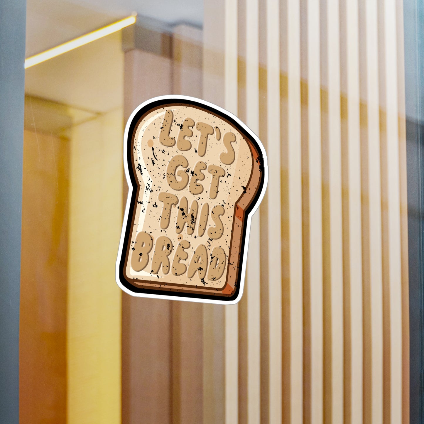 Let's Get This Bread - Baking Sticker for Laptop Sticker. Water Bottle Sticker, Vinyl Cake-decorator Decal - Baking Gift