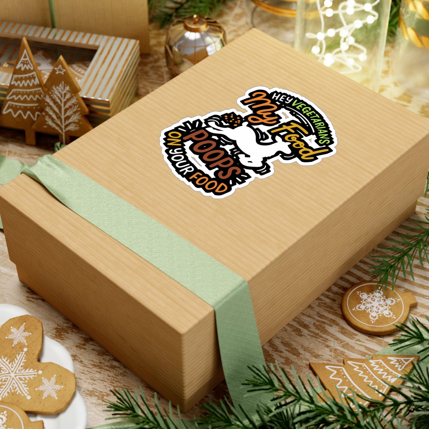 My Food Poops On Your Food - Carnivore Sticker for Laptop Sticker. Water Bottle Sticker, Vinyl Beef Decal - Carnivore Gift