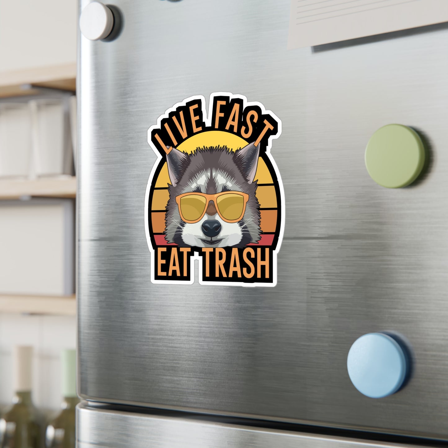 Live Fast Eat Trash - Camping Sticker for Truck, Wall, Laptop, Window, Car Camping Gift Vinyl Camping ground Decal Sticker